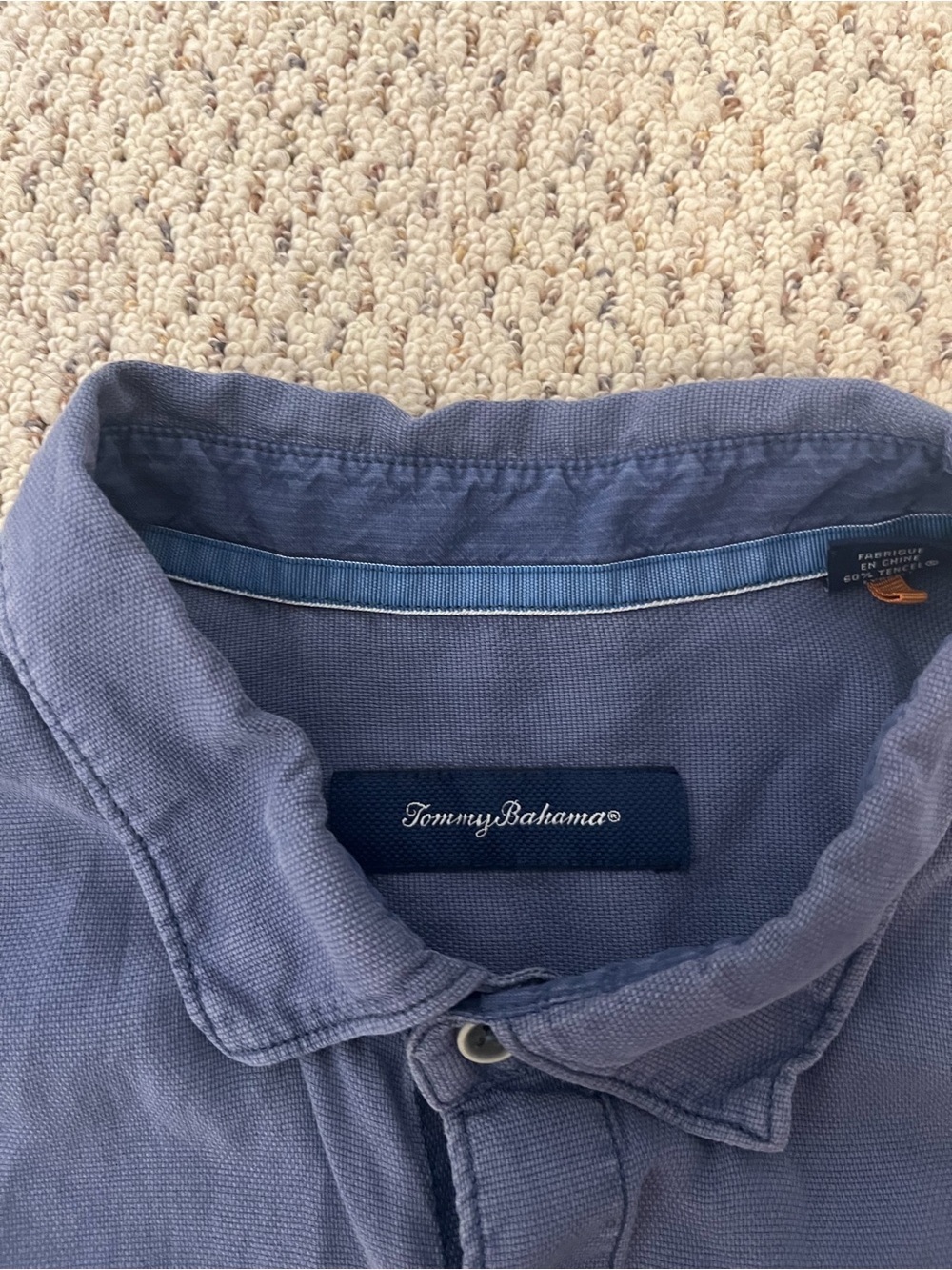 Tommy Bahama Blue Button Up Shirt XL Long Sleeve Tencel Cotton Casual - Picture 4 of 7